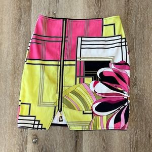 Linda Segal vintage floral skirt with front zipper